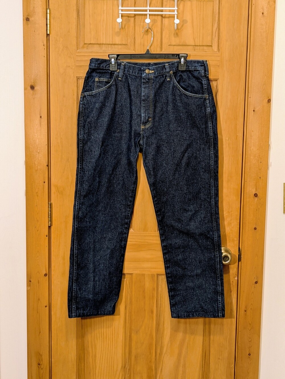 Wrangler Jeans Mens 36x28 Blue Regular Fit Denim Straight Leg 96501MR Western